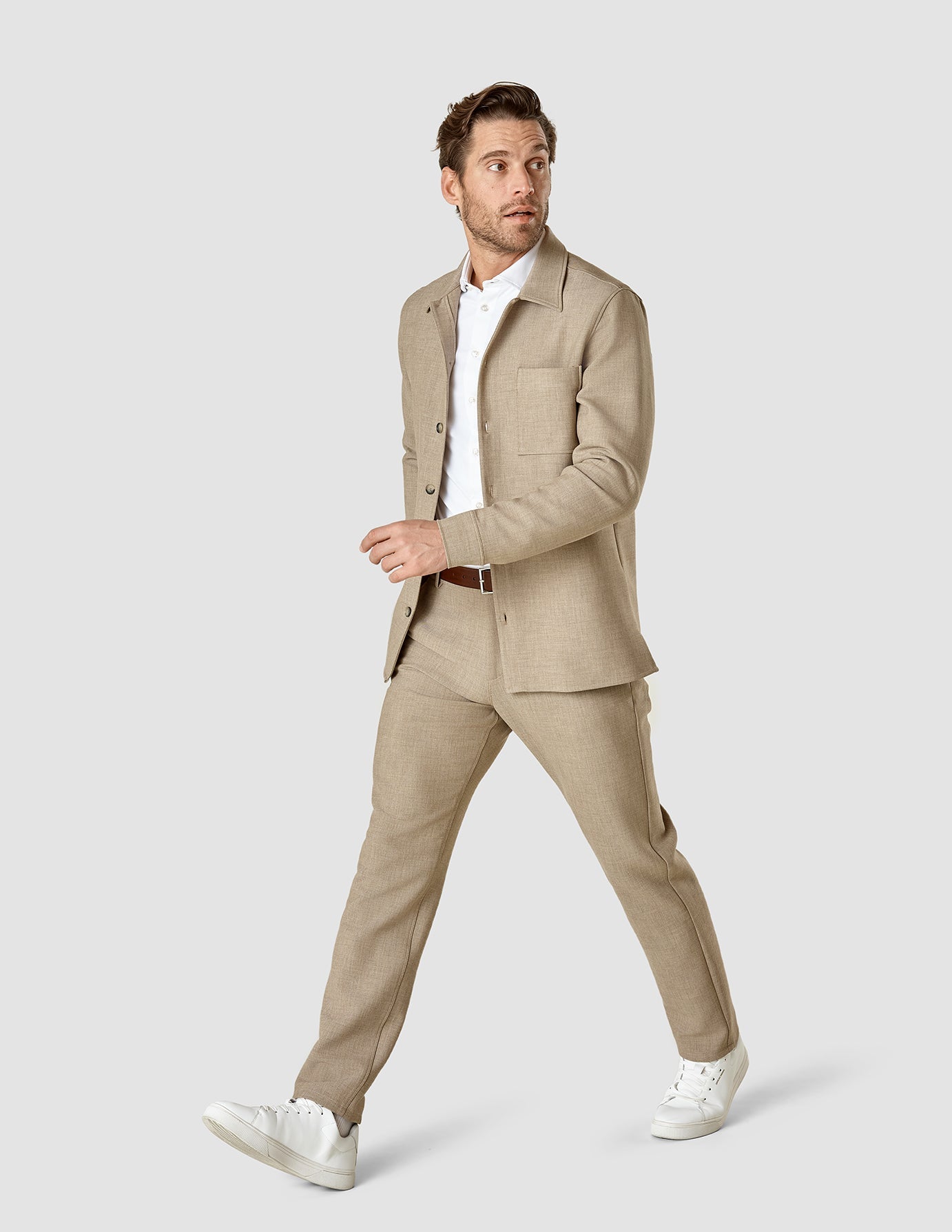 Heavy Edition Transitional Overshirt Sand Twill